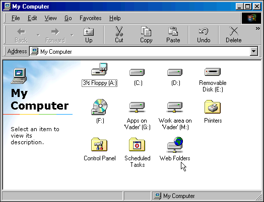 Windows 98 Computer. Filesystem in Windows 98